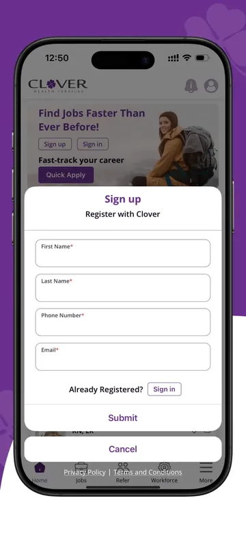 Clover Staffing screen 6